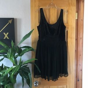 Free People Velvet & Chiffon Babydoll Dress